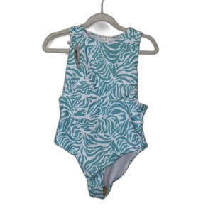 NWT BIKINISHE Women's Blue and White Swimsuit‎ One Piece Size Small Summer